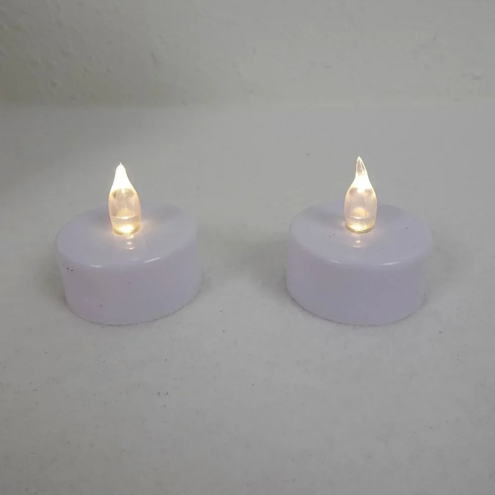 80 Pack Flameless Candles Tea Lights Flickering White Base